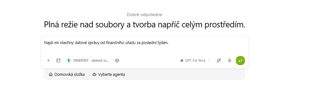 Chat s vybranou dovedností ONEPOST - datové schránky