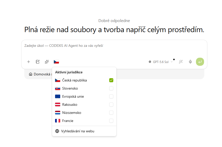 Nastavení aktivní jurisdikce