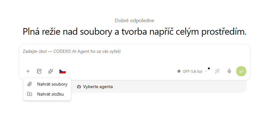 Nahrání souborů nebo složky
